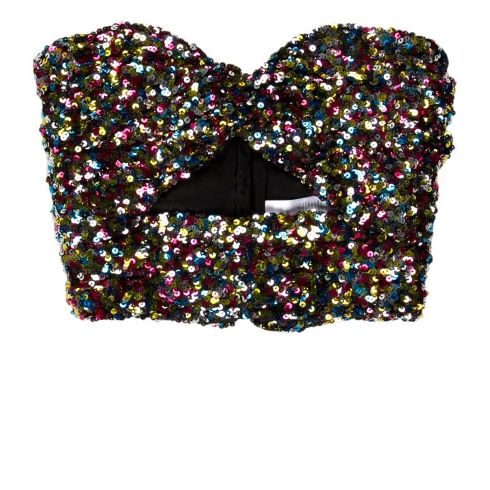 Attics strapless crop top
